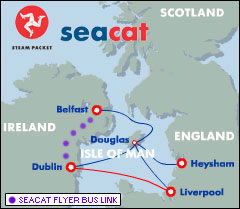 seacat ferry routemap